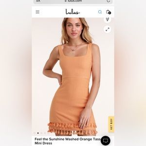 Lulus Medium Orange Feel The Sunshine Dress